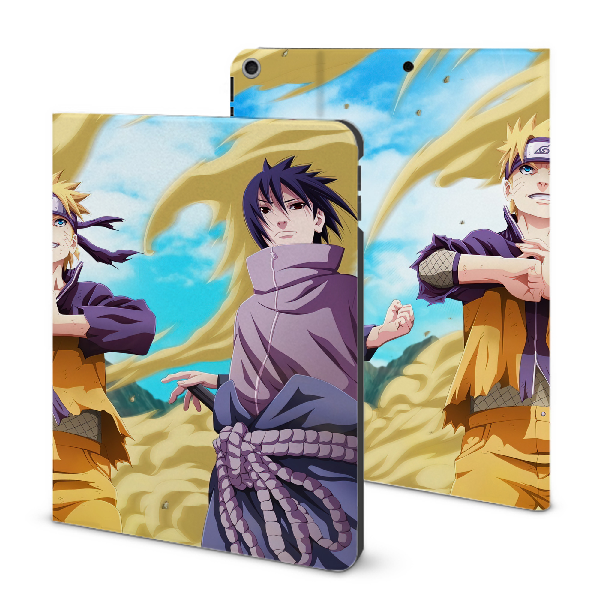 （画像用） NARUTO -ナルト- NARUTO -ナルト- 疾風伝 IPad ケース ブック型 PUレザー TPU 耐衝撃 軽量 薄型 ペン収納なし 全面保護 IPad 各モデル対応